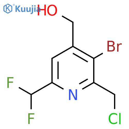 3-Bromo-2-(chloromethyl)-6-(difluoromethyl)pyridine-4-methanol structure