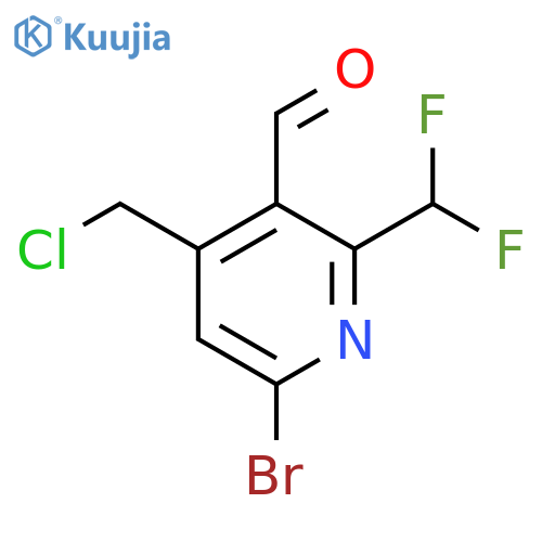 6-Bromo-4-(chloromethyl)-2-(difluoromethyl)pyridine-3-carboxaldehyde structure