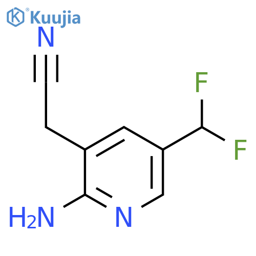 2-Amino-5-(difluoromethyl)pyridine-3-acetonitrile structure