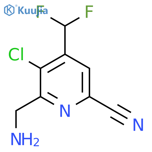 2-(Aminomethyl)-3-chloro-6-cyano-4-(difluoromethyl)pyridine structure