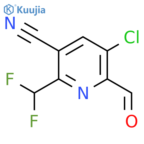 3-Chloro-5-cyano-6-(difluoromethyl)pyridine-2-carboxaldehyde structure
