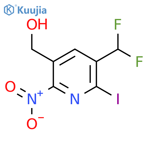 3-(Difluoromethyl)-2-iodo-6-nitropyridine-5-methanol structure
