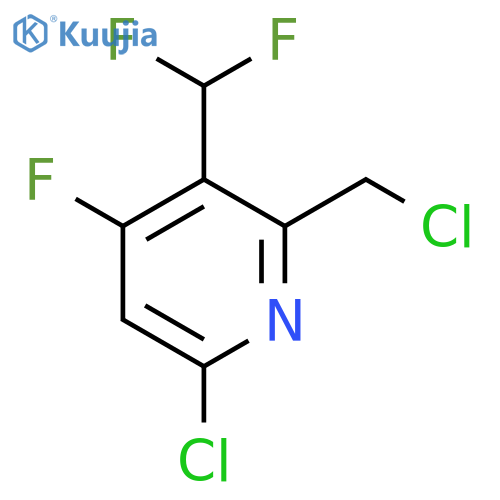 6-Chloro-2-(chloromethyl)-3-(difluoromethyl)-4-fluoropyridine structure