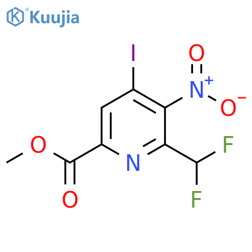 Methyl 2-(difluoromethyl)-4-iodo-3-nitropyridine-6-carboxylate structure
