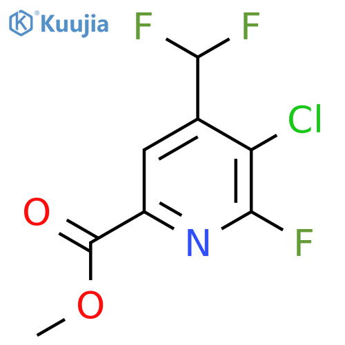 Methyl 3-chloro-4-(difluoromethyl)-2-fluoropyridine-6-carboxylate structure