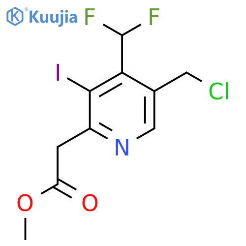 Methyl 5-(chloromethyl)-4-(difluoromethyl)-3-iodopyridine-2-acetate structure