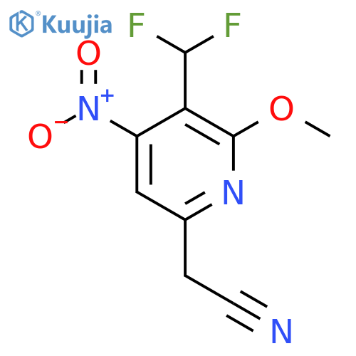 3-(Difluoromethyl)-2-methoxy-4-nitropyridine-6-acetonitrile structure