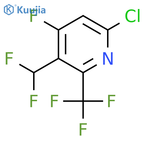 6-Chloro-3-(difluoromethyl)-4-fluoro-2-(trifluoromethyl)pyridine structure