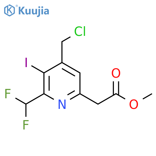 Methyl 4-(chloromethyl)-2-(difluoromethyl)-3-iodopyridine-6-acetate structure