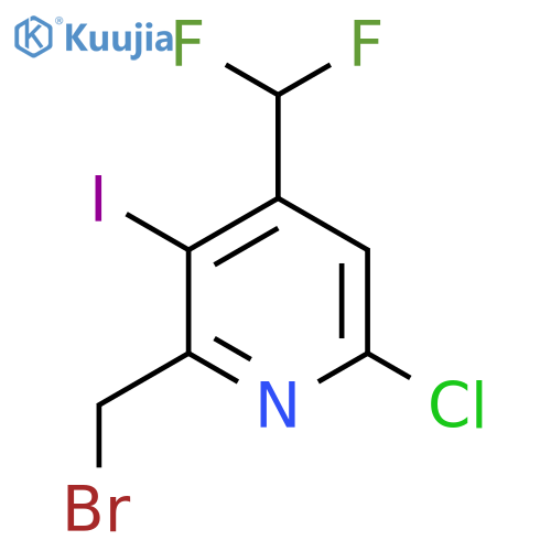 2-(Bromomethyl)-6-chloro-4-(difluoromethyl)-3-iodopyridine structure