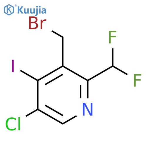 3-(Bromomethyl)-5-chloro-2-(difluoromethyl)-4-iodopyridine structure