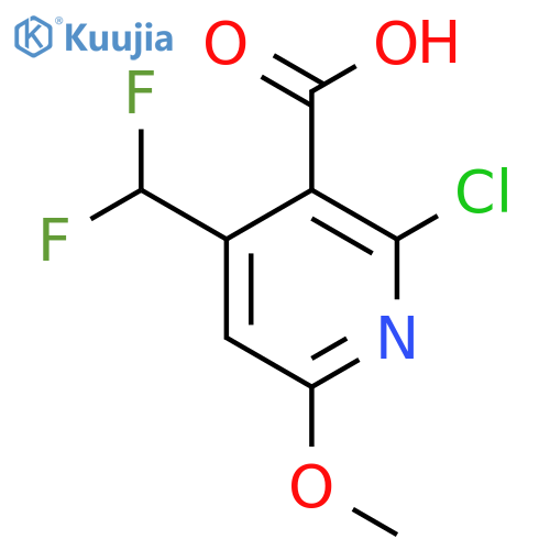 2-Chloro-4-(difluoromethyl)-6-methoxypyridine-3-carboxylic acid structure