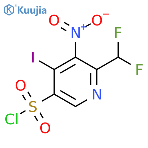 2-(Difluoromethyl)-4-iodo-3-nitropyridine-5-sulfonyl chloride structure