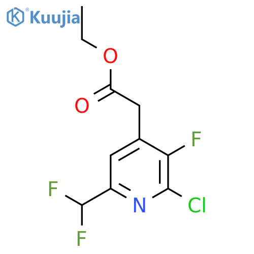 Ethyl 2-chloro-6-(difluoromethyl)-3-fluoropyridine-4-acetate structure