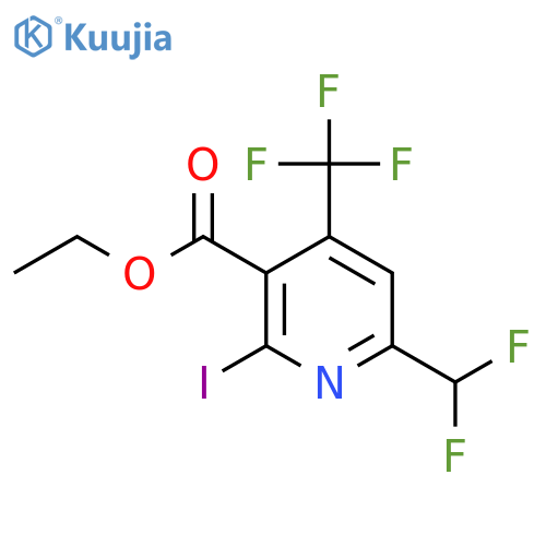 Ethyl 6-(difluoromethyl)-2-iodo-4-(trifluoromethyl)pyridine-3-carboxylate structure