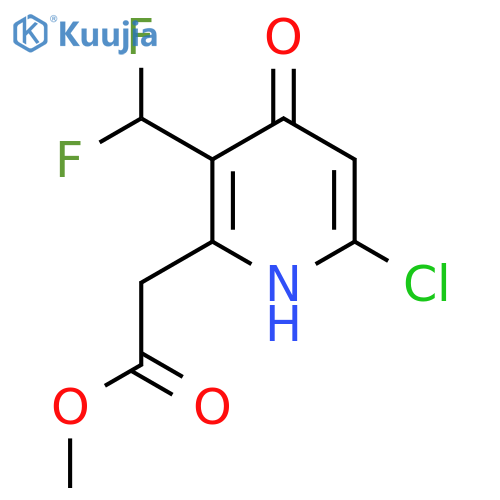 Methyl 6-chloro-3-(difluoromethyl)-4-hydroxypyridine-2-acetate structure