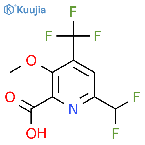 6-(Difluoromethyl)-3-methoxy-4-(trifluoromethyl)pyridine-2-carboxylic acid structure