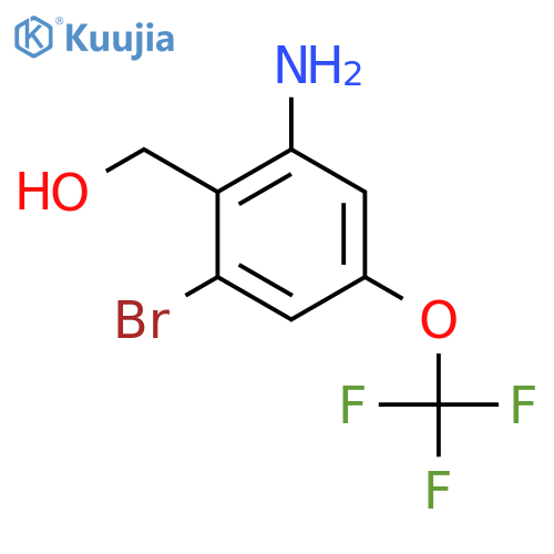 2-Amino-6-bromo-4-(trifluoromethoxy)benzyl alcohol structure