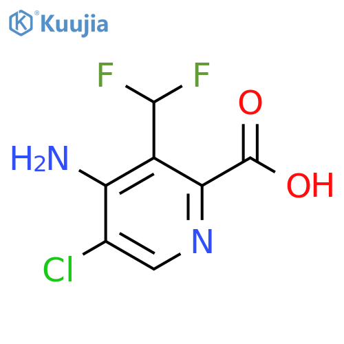 4-Amino-5-chloro-3-(difluoromethyl)pyridine-2-carboxylic acid structure