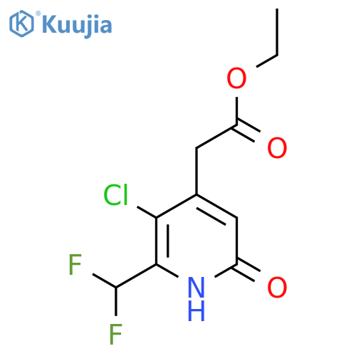Ethyl 3-chloro-2-(difluoromethyl)-6-hydroxypyridine-4-acetate structure