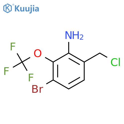 2-Amino-4-bromo-3-(trifluoromethoxy)benzyl chloride structure