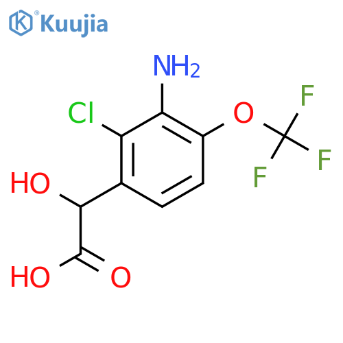 3-Amino-2-chloro-4-(trifluoromethoxy)mandelic acid structure
