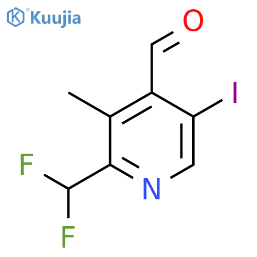 2-(Difluoromethyl)-5-iodo-3-methylpyridine-4-carboxaldehyde structure