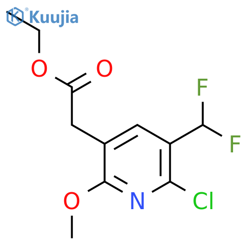 Ethyl 2-chloro-3-(difluoromethyl)-6-methoxypyridine-5-acetate structure