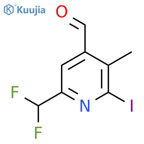6-(Difluoromethyl)-2-iodo-3-methylpyridine-4-carboxaldehyde structure