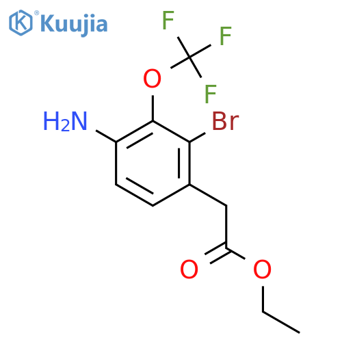 Ethyl 4-amino-2-bromo-3-(trifluoromethoxy)phenylacetate structure