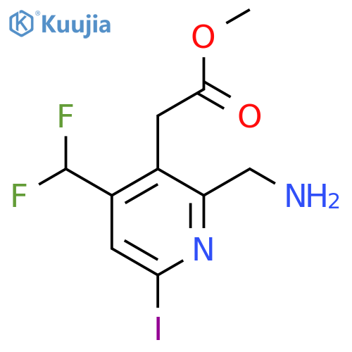 Methyl 2-(aminomethyl)-4-(difluoromethyl)-6-iodopyridine-3-acetate structure
