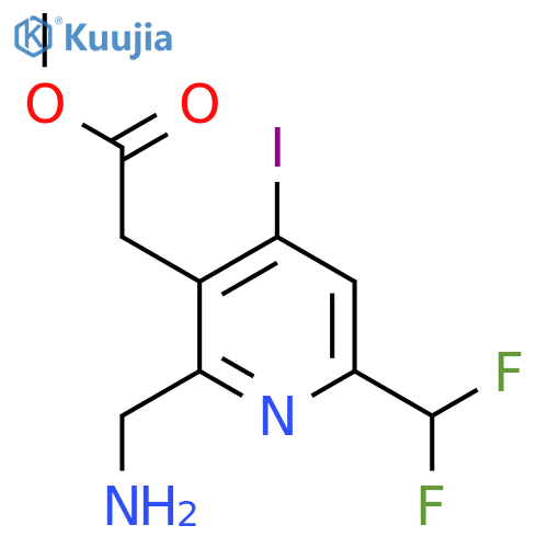 Methyl 2-(aminomethyl)-6-(difluoromethyl)-4-iodopyridine-3-acetate structure