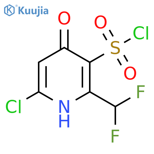 6-Chloro-2-(difluoromethyl)-4-hydroxypyridine-3-sulfonyl chloride structure