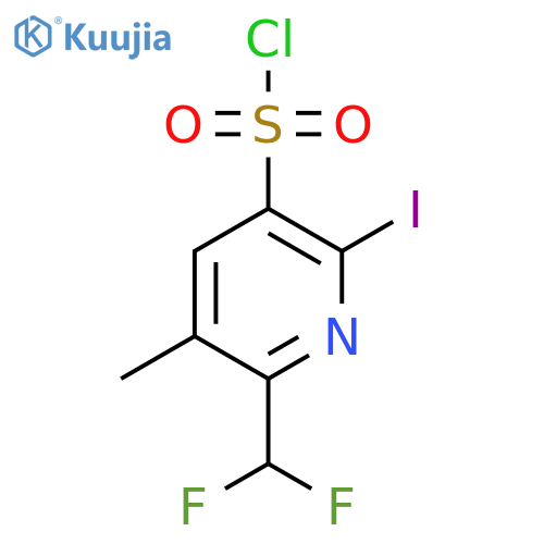 2-(Difluoromethyl)-6-iodo-3-methylpyridine-5-sulfonyl chloride structure