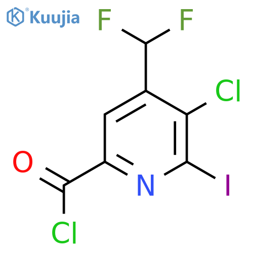 3-Chloro-4-(difluoromethyl)-2-iodopyridine-6-carbonyl chloride structure