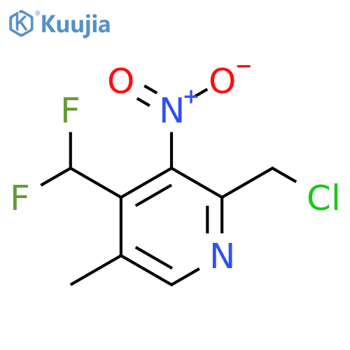 2-(Chloromethyl)-4-(difluoromethyl)-5-methyl-3-nitropyridine structure