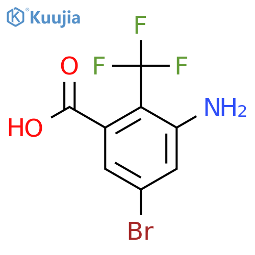3-Amino-5-bromo-2-(trifluoromethyl)benzoic acid structure