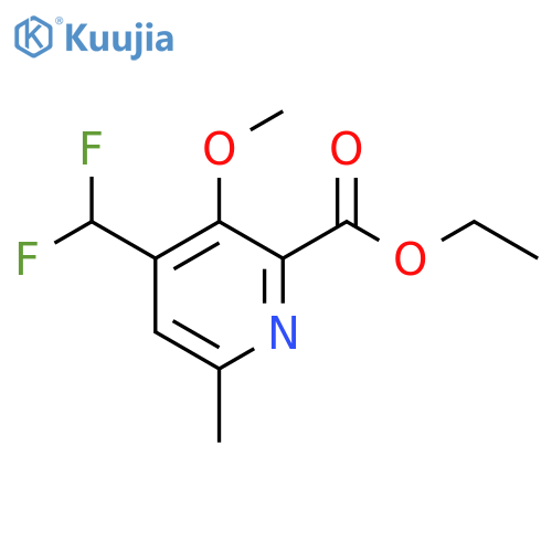 Ethyl 4-(difluoromethyl)-3-methoxy-6-methylpyridine-2-carboxylate structure