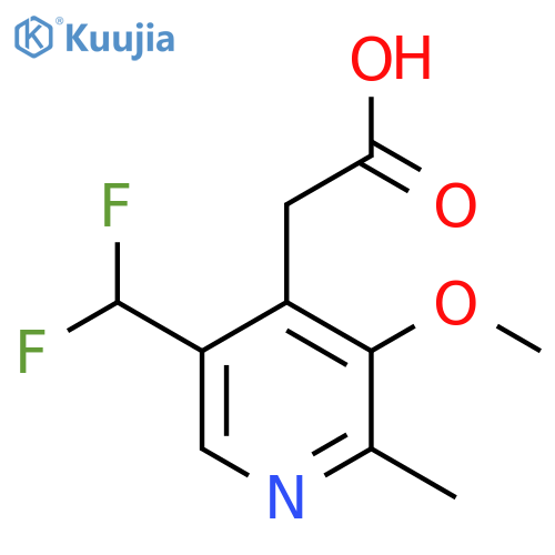5-(Difluoromethyl)-3-methoxy-2-methylpyridine-4-acetic acid structure