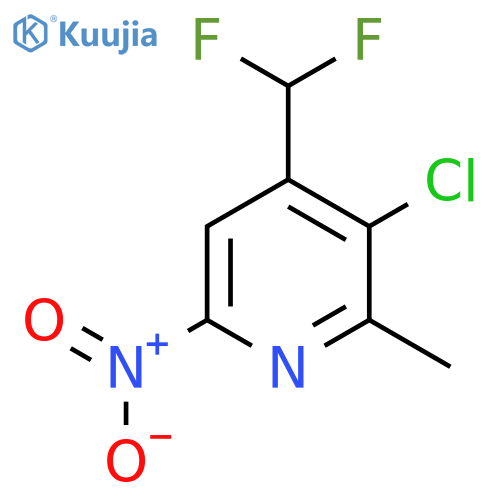 3-Chloro-4-(difluoromethyl)-2-methyl-6-nitropyridine structure