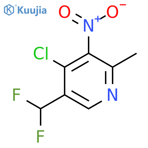 4-Chloro-5-(difluoromethyl)-2-methyl-3-nitropyridine structure