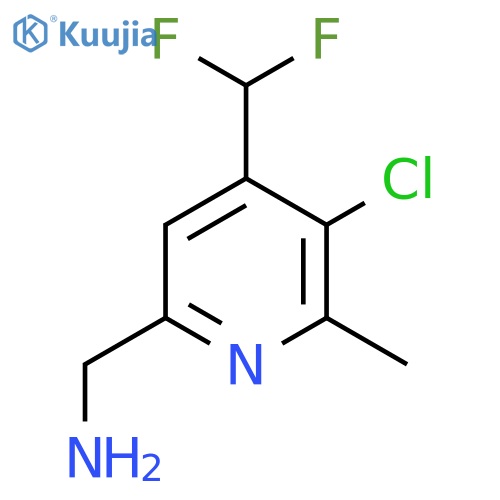 6-(Aminomethyl)-3-chloro-4-(difluoromethyl)-2-methylpyridine structure