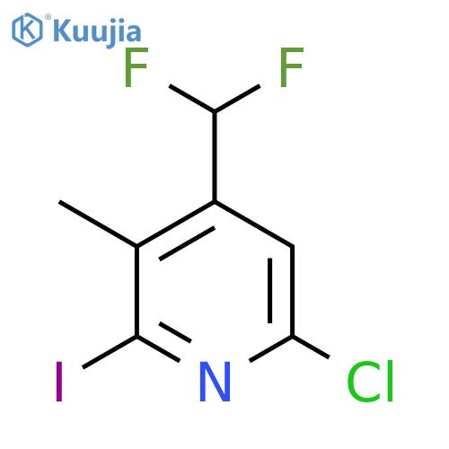 6-Chloro-4-(difluoromethyl)-2-iodo-3-methylpyridine structure