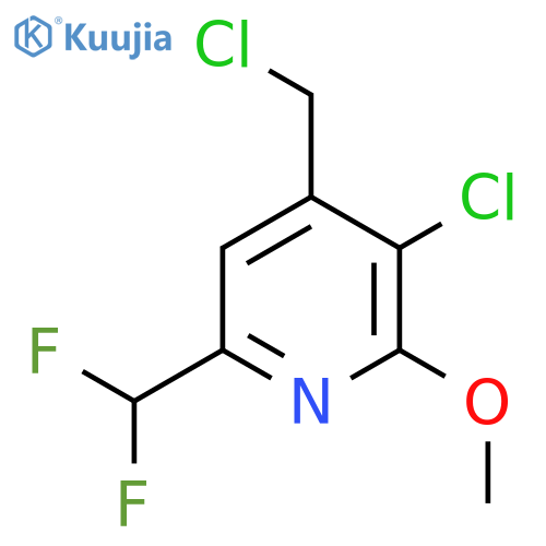 3-Chloro-4-(chloromethyl)-6-(difluoromethyl)-2-methoxypyridine structure