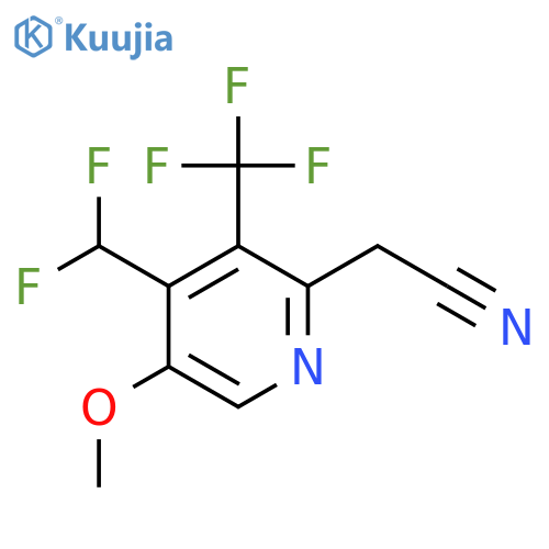 4-(Difluoromethyl)-5-methoxy-3-(trifluoromethyl)pyridine-2-acetonitrile structure