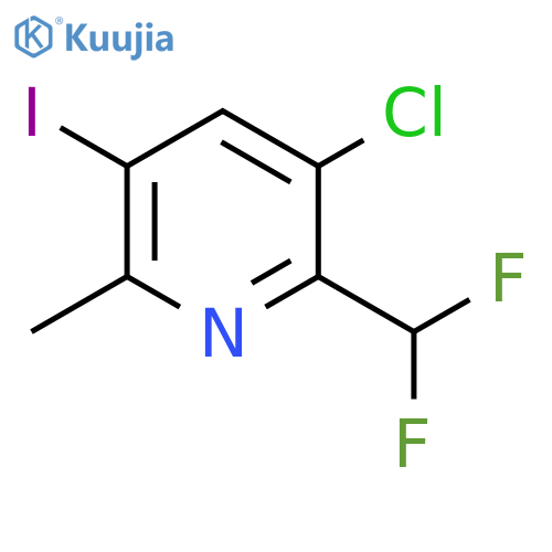3-Chloro-2-(difluoromethyl)-5-iodo-6-methylpyridine structure