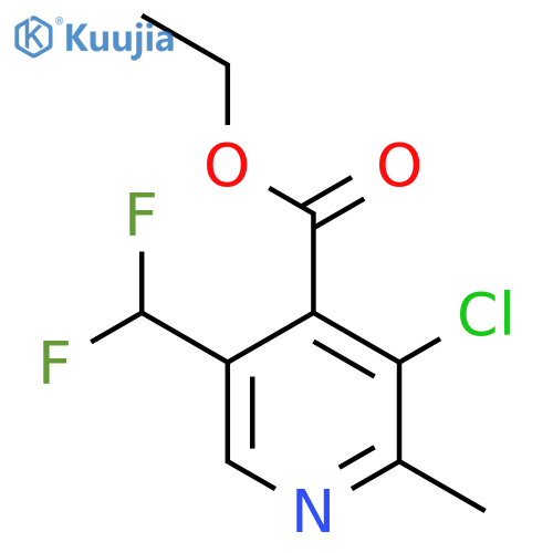 Ethyl 3-chloro-5-(difluoromethyl)-2-methylpyridine-4-carboxylate structure