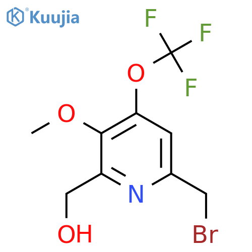 6-(Bromomethyl)-3-methoxy-4-(trifluoromethoxy)pyridine-2-methanol structure