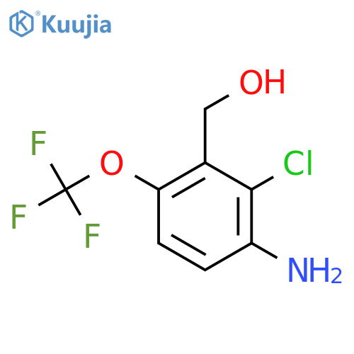 3-Amino-2-chloro-6-(trifluoromethoxy)benzyl alcohol structure