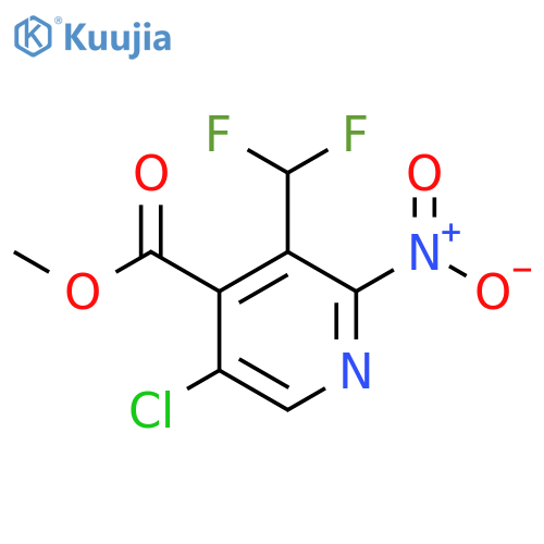 Methyl 5-chloro-3-(difluoromethyl)-2-nitropyridine-4-carboxylate structure